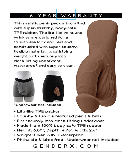 Gender X 4" Packer - Dark - Empower Pleasure