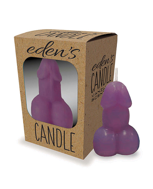 Eden's Penis Candle - Purple - Vanilla - Empower Pleasure