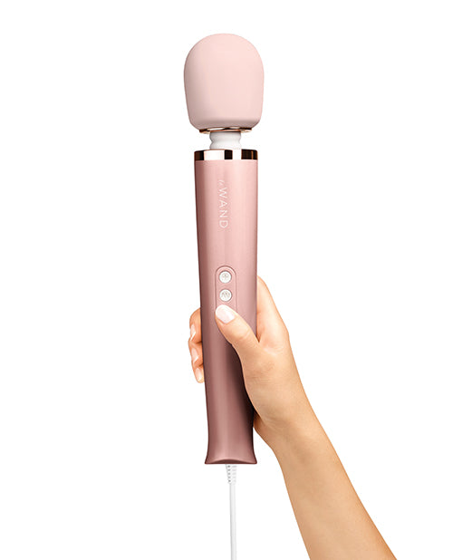 Le Wand Powerful Plug-In Vibrating Massager - Rose Gold - Empower Pleasure