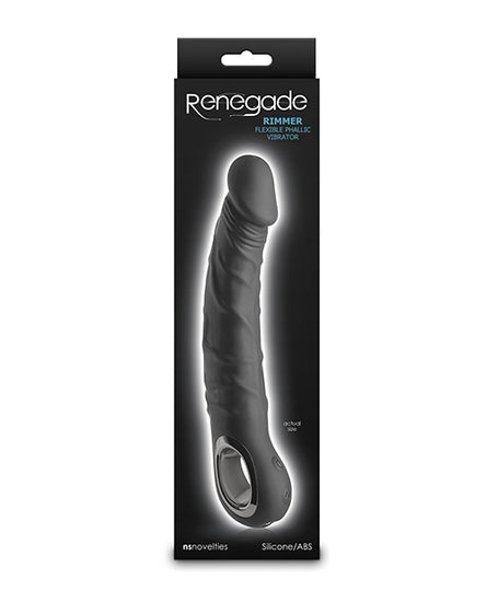 Renegade Rimmer Vibrating Dong w/Handle - Black - Empower Pleasure