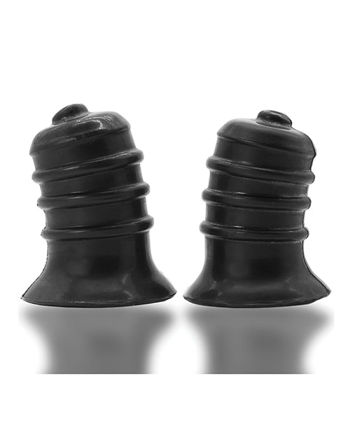 Oxballs Ribnibs Curved Springy-Ribbed Nip Suckers - Special Edition Night - Empower Pleasure