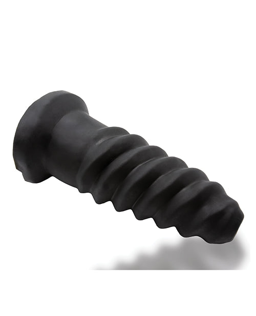 Oxballs Screwdhole Screw'd-in Open Tip Masturbator - Black - Empower Pleasure