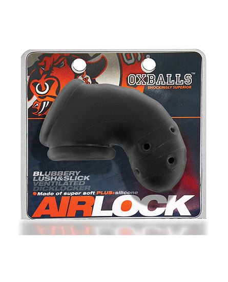 Oxballs Airlock Air-Lite Vented Chastity - Black Ice - Empower Pleasure