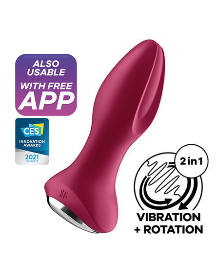 Satisfyer Rotator Plug 2+ - Fuchsia - Empower Pleasure