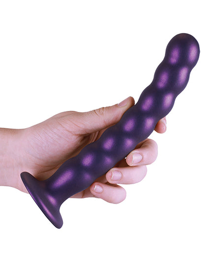 Shots Ouch 8" Beaded G-Spot Dildo - Metallic Purple - Empower Pleasure