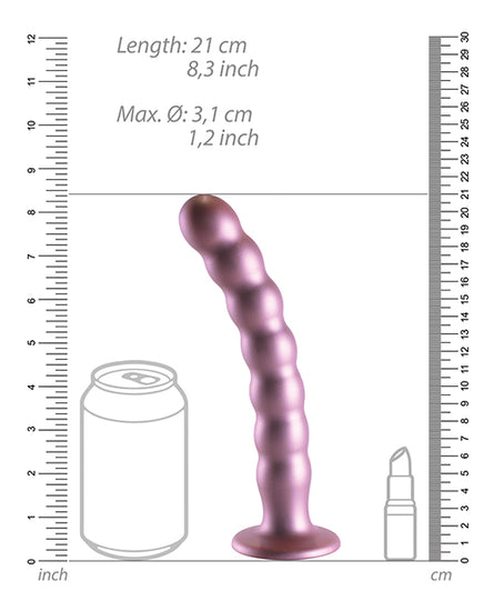 Shots Ouch 8" Beaded G-Spot Dildo - Rose Gold Shots Ouch 8" Beaded G-Spot Dildo - Rose Gold