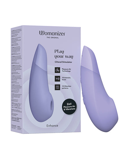Womanizer Enhance 2 in 1 Pleasure Air & Vibrations - Lilac - Empower Pleasure