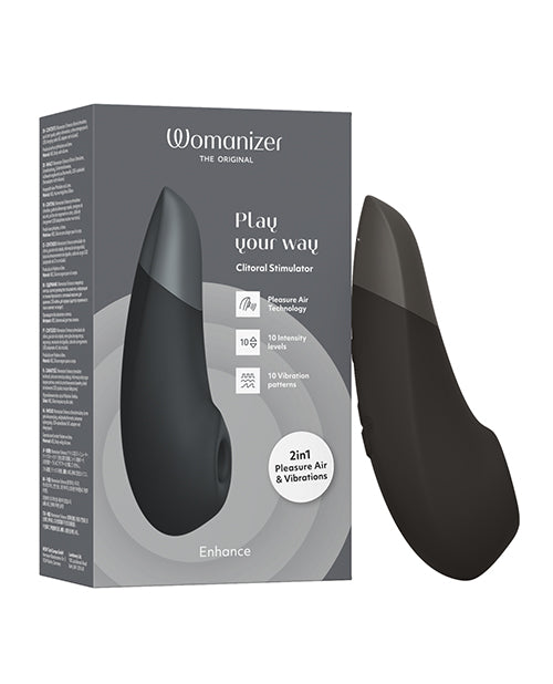 Womanizer Enhance 2 in 1 Pleasure Air & Vibrations - Black - Empower Pleasure