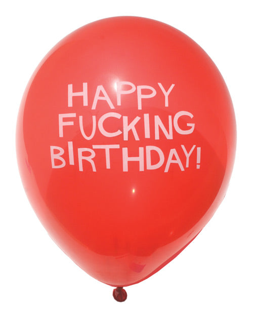 11" Happy Fucking Birthday Balloons - Bag of 8 - Empower Pleasure