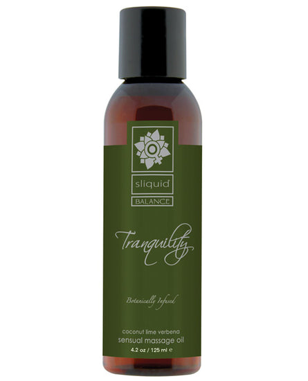 Sliquid Organics Massage Oil - 4.2 oz Tranquility - Empower Pleasure