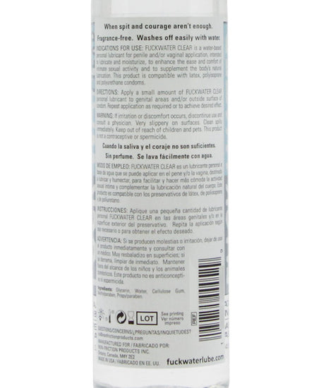 Fuck Water Clear H2O - 2 oz Bottle - Empower Pleasure