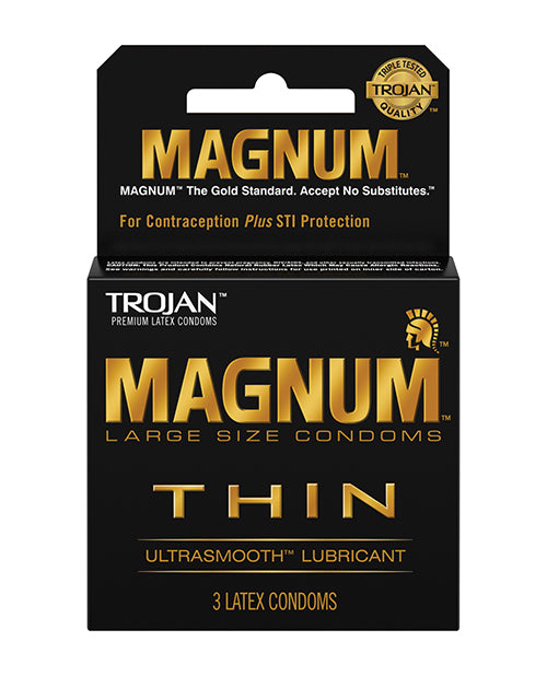 Trojan Magnum Thin Condoms - Box of 3 - Empower Pleasure