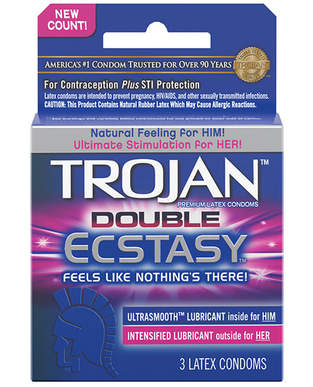 Trojan Double Ecstasy Condoms - Empower Pleasure