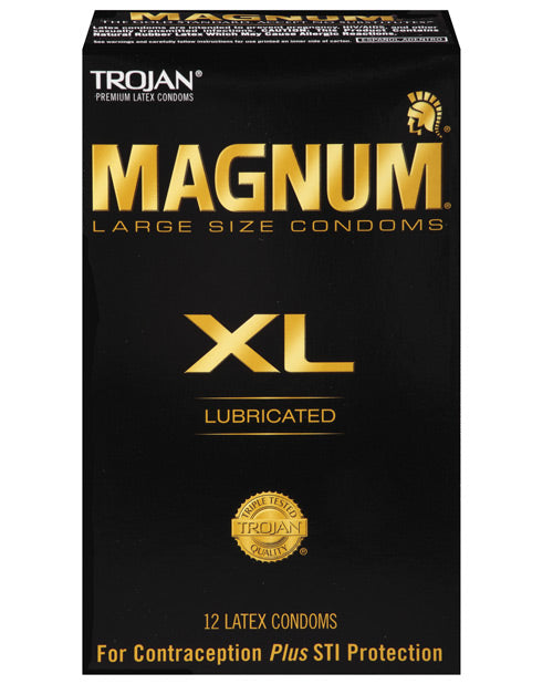 Trojan Magnum XL Lubricated Condom - Box of 12 - Empower Pleasure