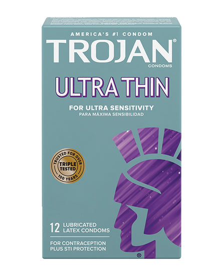 Trojan Ultra Thin Condoms - Box of 12 - Empower Pleasure