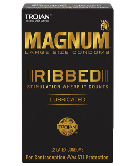 Trojan Magnum Ribbed Condoms - Empower Pleasure