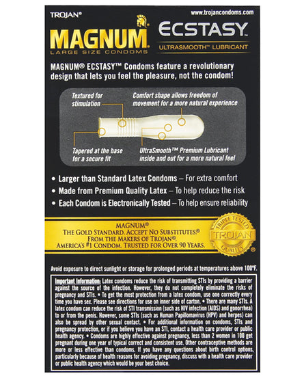 Trojan Magnum Ecstasy Condoms - Empower Pleasure
