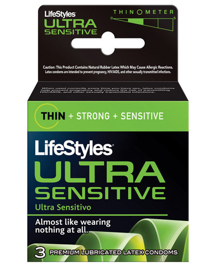 Lifestyles Ultra Sensitive - Box of 3 - Empower Pleasure