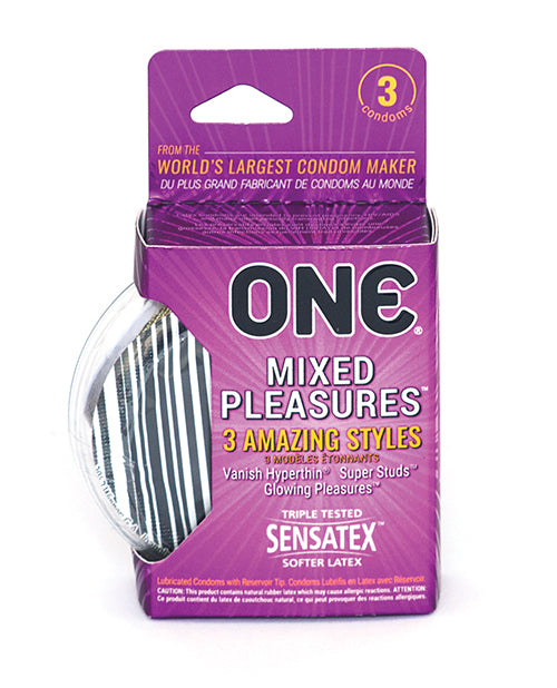 One Mixed Pleasures Condoms - Box of 3 - Empower Pleasure