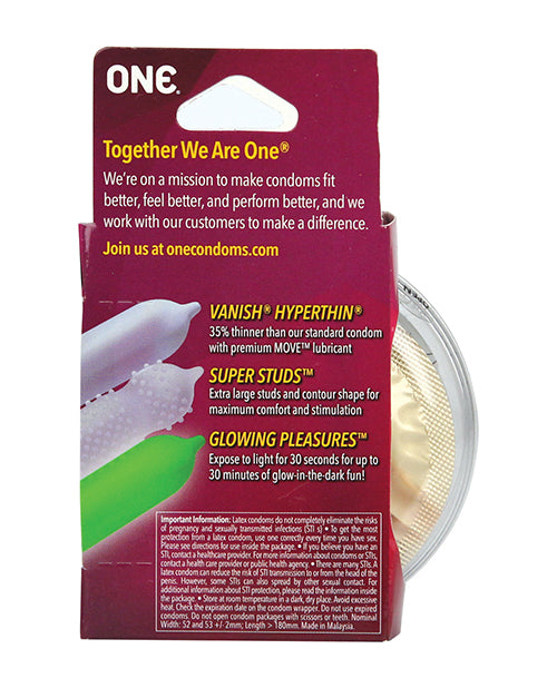One Mixed Pleasures Condoms - Box of 3 - Empower Pleasure