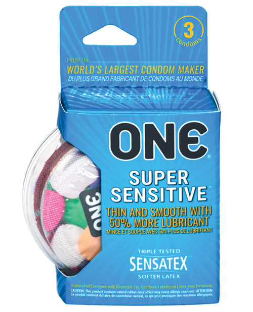 One Super Sensitive Condoms - Box of 3 - Empower Pleasure