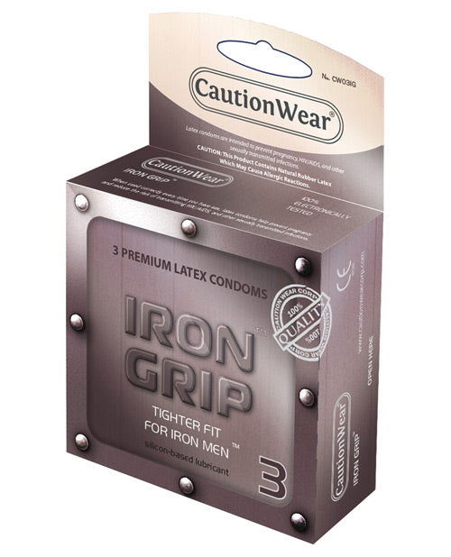 Caution Wear Iron Grip Snug Fit - Pack of 3 - Empower Pleasure