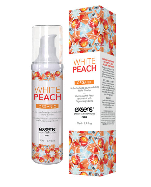 EXSENS of Paris Organic Massage Oil - 50 ml White Peach - Empower Pleasure