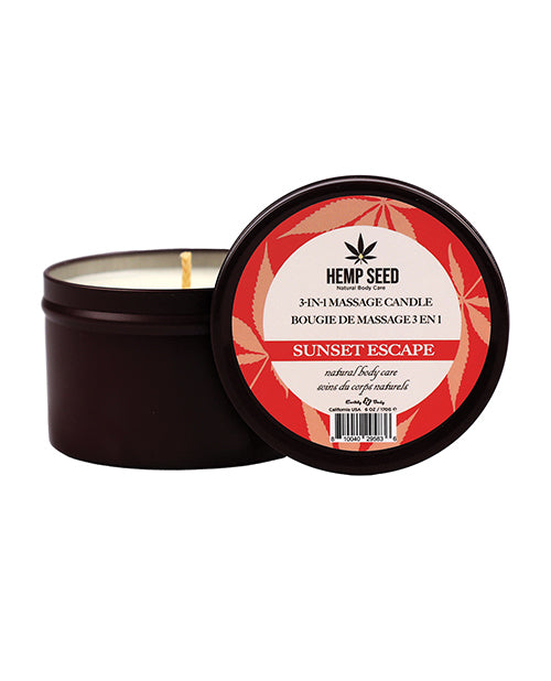 Earthly Body Summer 2023 3 in 1 Massage Candle - 6 oz Sunset Escape - Empower Pleasure