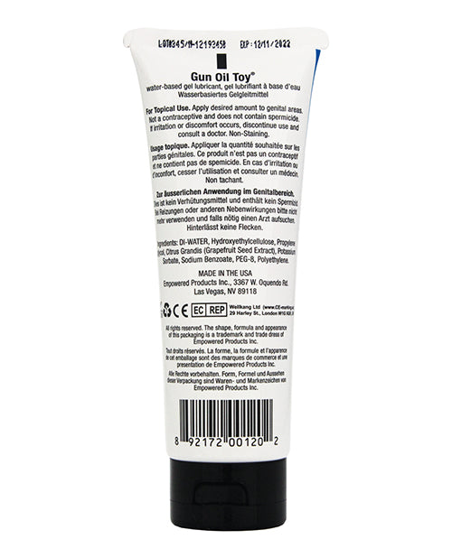 Gun Oil Toy Lube - 3.3oz Tube