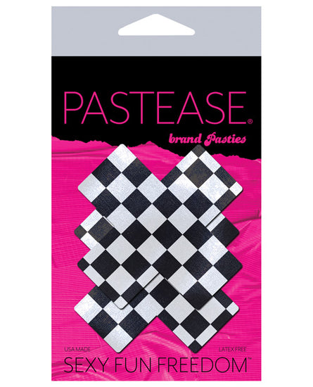 Pastease Checker Cross - Black/White O/S - Empower Pleasure