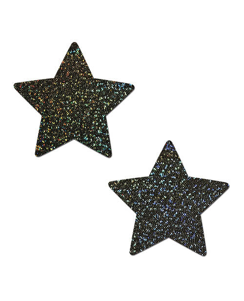 Pastease Premium Glitter Star - Black O/S - Empower Pleasure