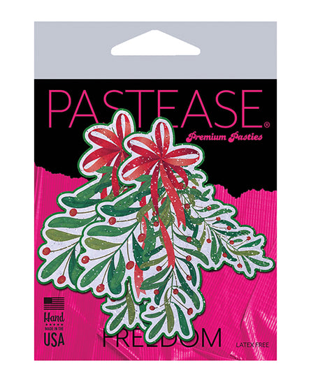 Pastease Premium Holiday Mistletoe - Green/Red O/S - Empower Pleasure