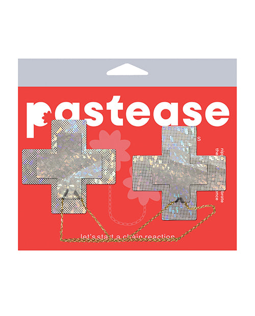 Pastease Chains Disco Cross - White O/S - Empower Pleasure