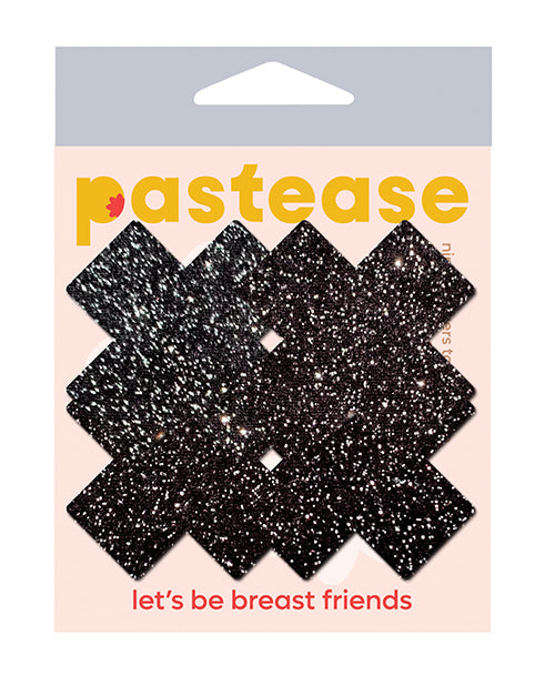 Pastease Premium Petites Sparkle Plus X - Black O/S Pack of 2 Pair - Empower Pleasure