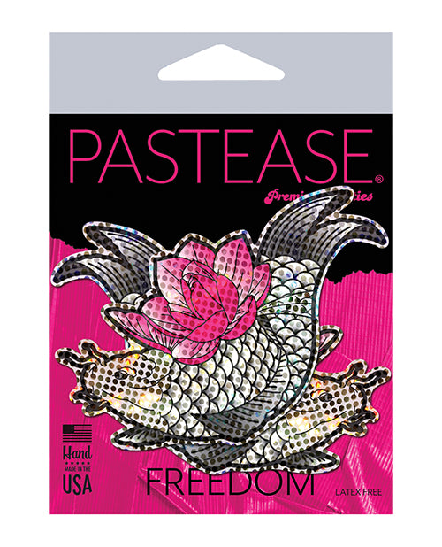 Pastease Diamond Thom Disco Koi Fish & Lotus - Silver O/S - Empower Pleasure