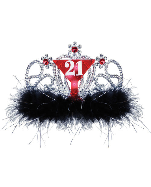 21st Birthday Flashing Tiara - Empower Pleasure