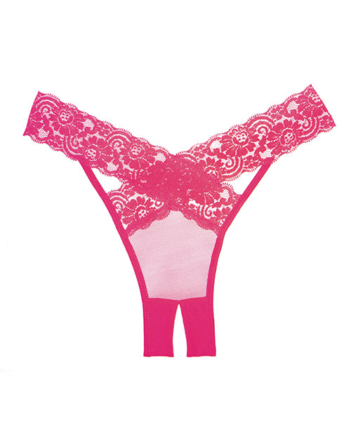 Adore Sheer & Lace Desire Panty - Hot Pink