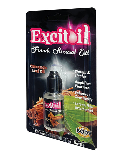 Body Action Excitoil Cinnamon Arousal Oil - .5 oz Bottle Carded - Empower Pleasure