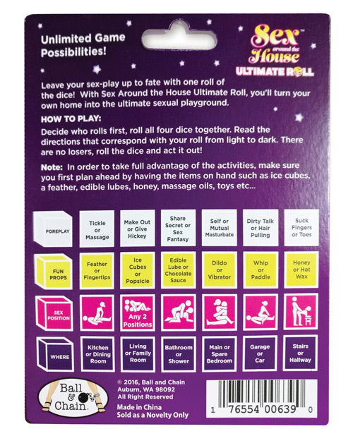 Sex Around the House Ultimate Roll Dice Game - Empower Pleasure