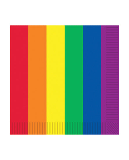Pride Luncheon Napkins - Rainbow Pack of 16 - Empower Pleasure