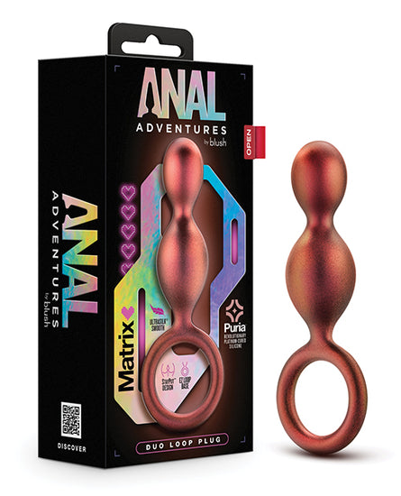 Blush Anal Adventures Matrix Duo Loop Plug - Copper - Empower Pleasure