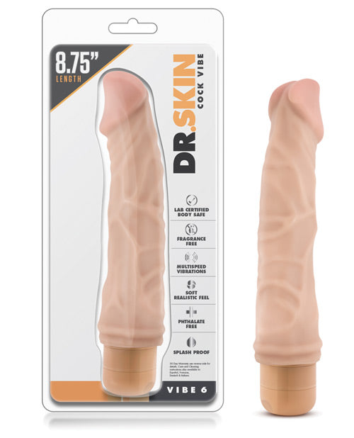 Blush Dr. Skin Vibe 9" Dong #6 - Beige - Empower Pleasure
