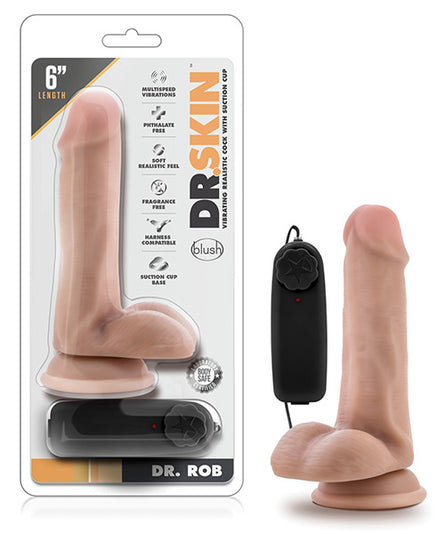 Blush Dr. Skin Dr. Rob 6" Cock with Suction Cup - Vanilla - Empower Pleasure