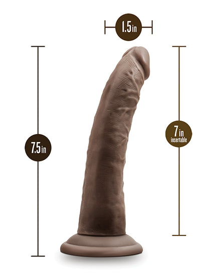 Blush Dr. Skin Plus 7" Posable Dildo - Chocolate - Empower Pleasure