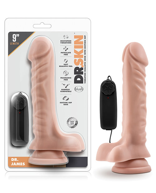 Blush Dr. Skin Dr. James 9" Cock with Suction Cup - Vanilla - Empower Pleasure