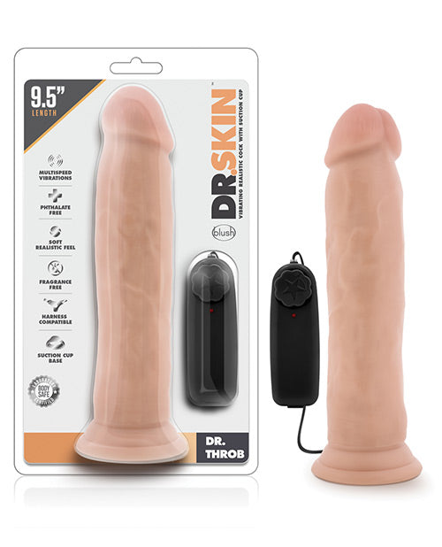 Blush Dr. Skin Dr. Throb 9.5" Cock with Suction Cup - Empower Pleasure