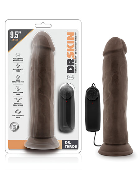 Blush Dr. Skin Dr. Throb 9.5" Cock with Suction Cup - Empower Pleasure