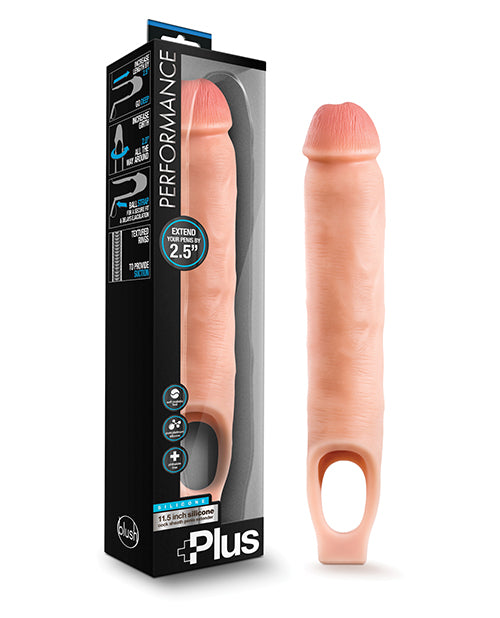 Blush Performance Plus 11.5" Silicone Cock Sheath Penis Extender - Flesh - Empower Pleasure