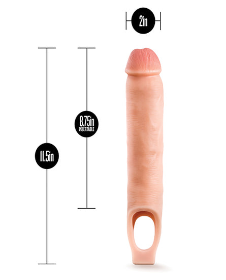Blush Performance Plus 11.5" Silicone Cock Sheath Penis Extender - Flesh - Empower Pleasure