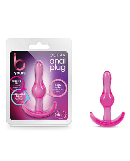 Blush B Yours Curvy Anal Plug - Pink - Empower Pleasure